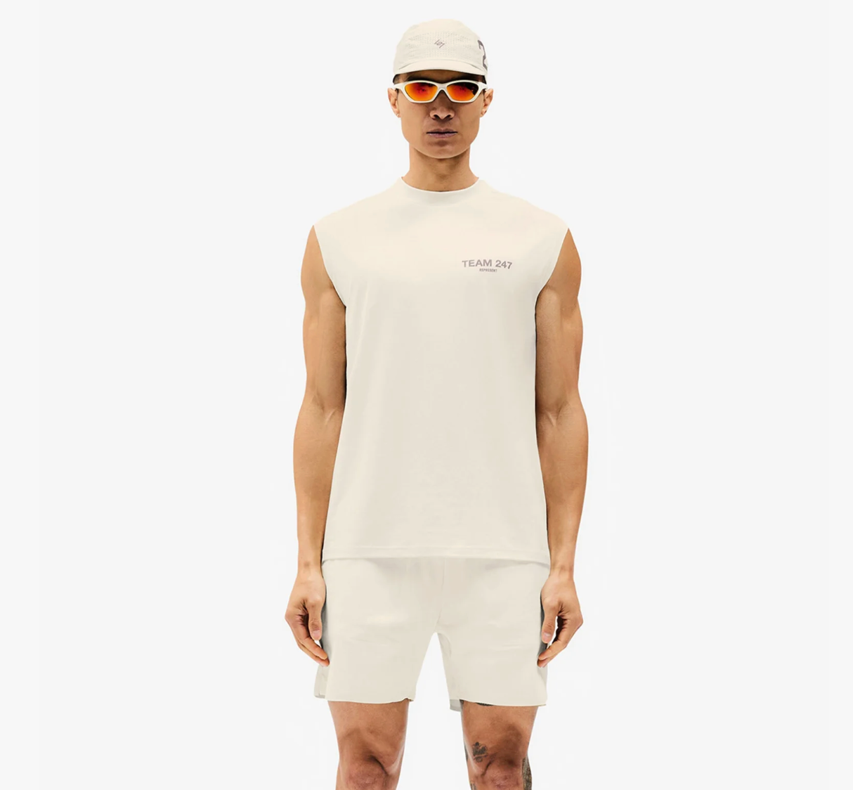 Team 247 Oversized Tank, Represent, Cream