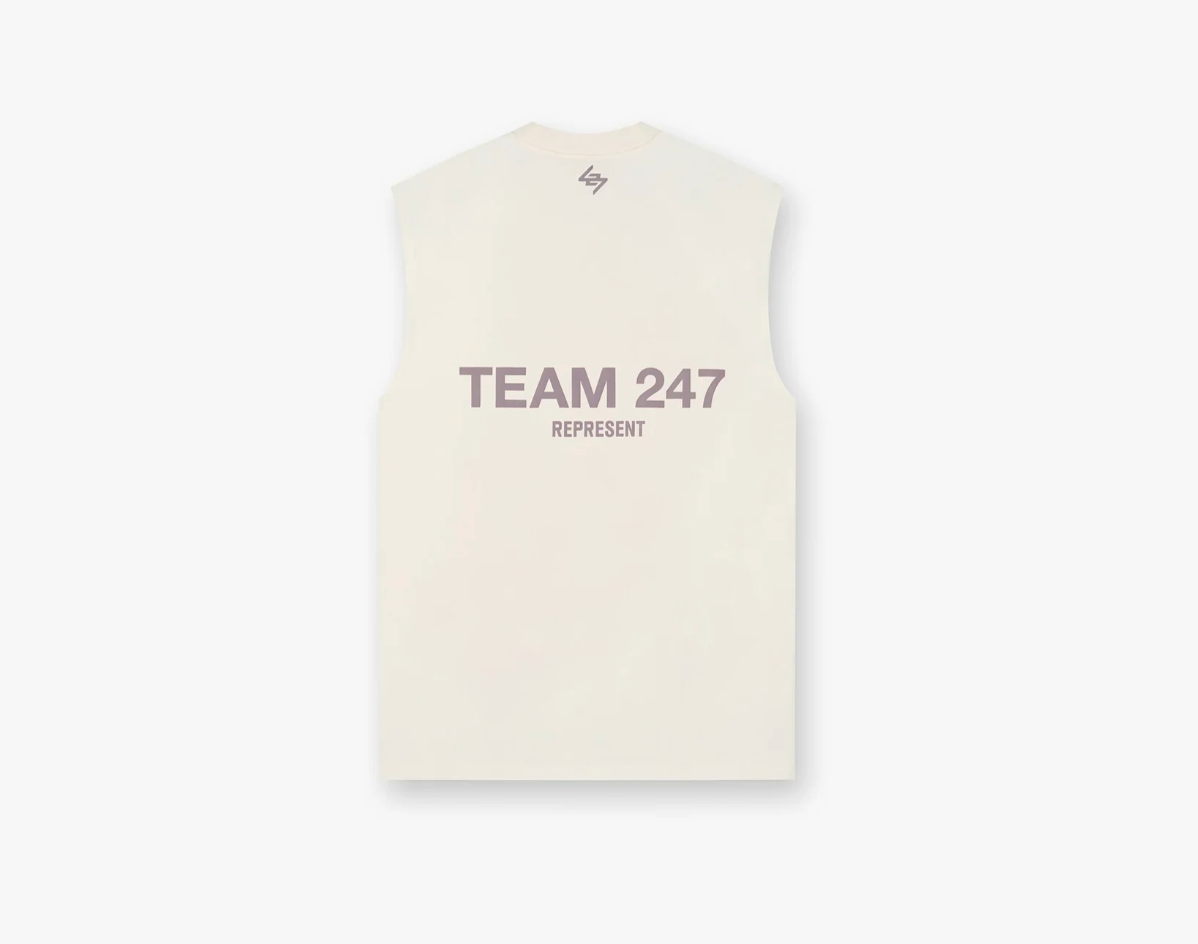 Team 247 Oversized Tank, Represent, Cream