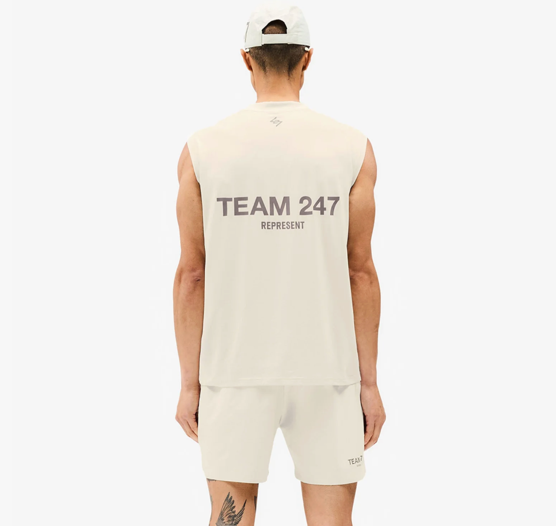 Team 247 Oversized Tank, Represent, Cream