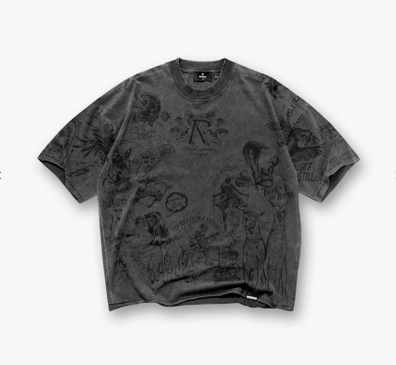 Legacy T-Shirt, Represent, Washed Black