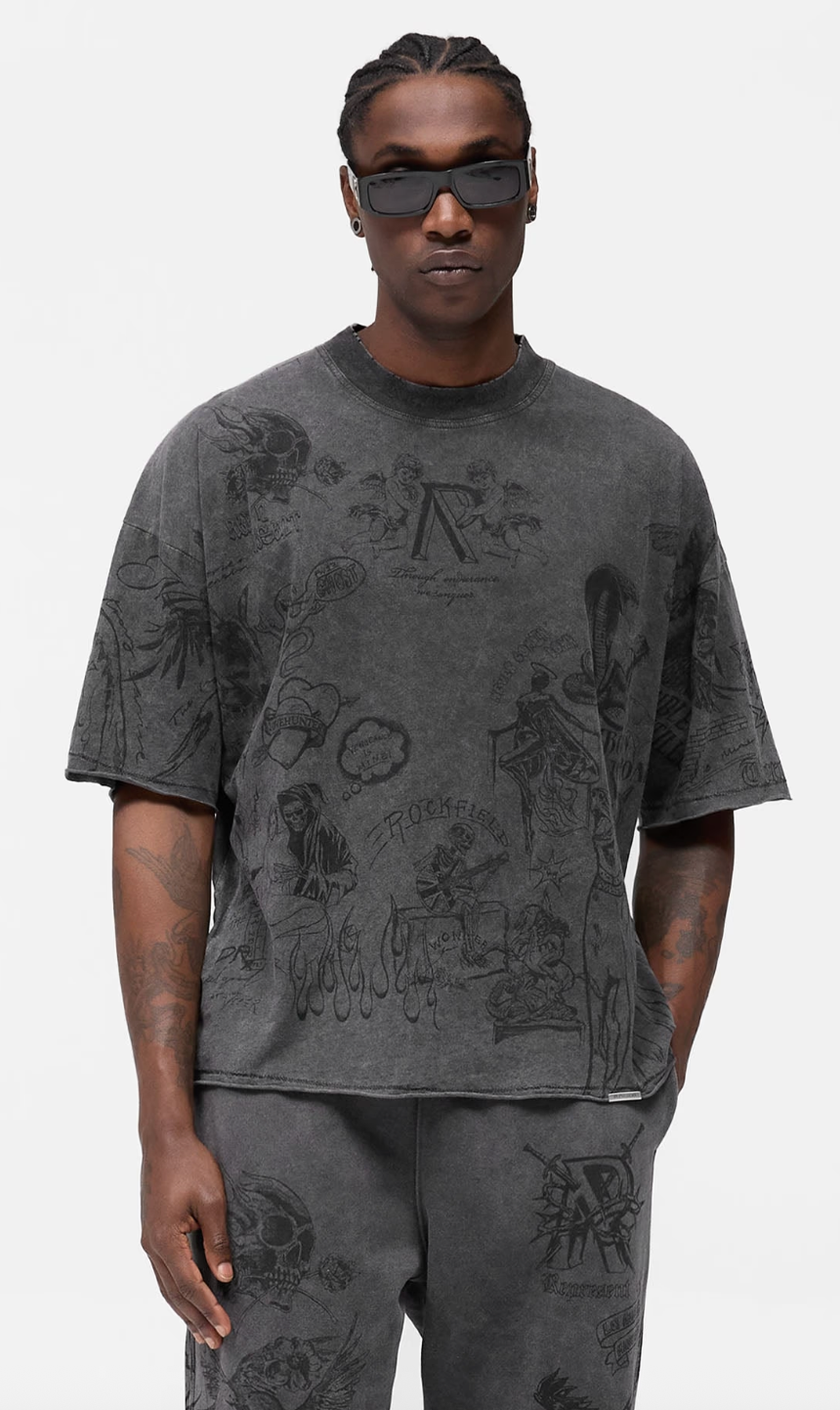 Legacy T-Shirt, Represent, Washed Black