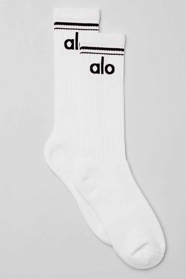 Alo Yoga - UNISEX THROWBACK SOCKS - WHITE