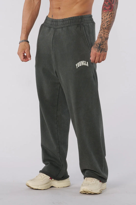 2088 - NEW WAVE BAGGY SWEATS - DARK GREEN WASH