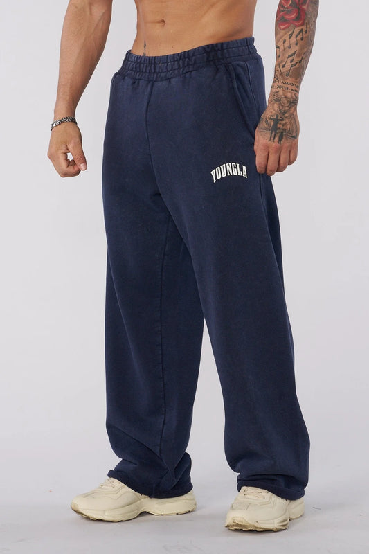 2088 - NEW WAVE BAGGY SWEATS - NAVY PURPLE WASH