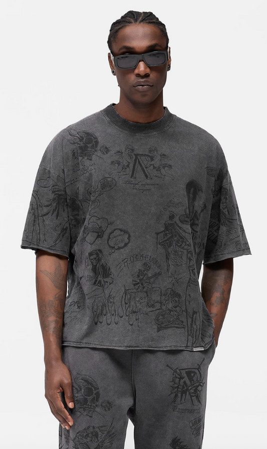 Legacy T-Shirt, Represent, Washed Black