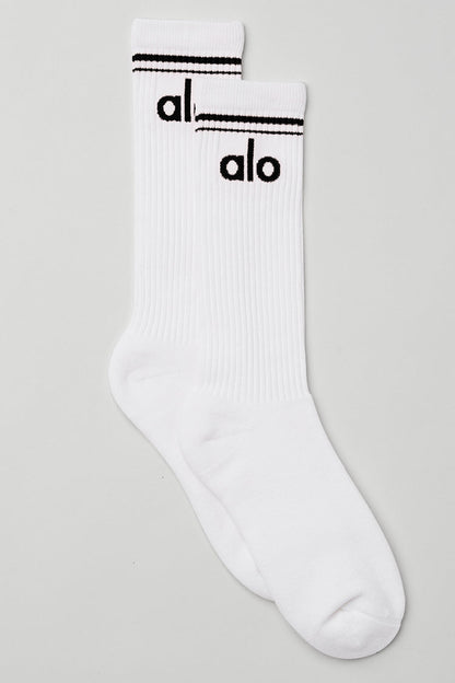 Alo Yoga - UNISEX THROWBACK SOCKS - WHITE