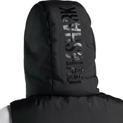 PUFFER VEST GYMSHARK - BLACK/BLACK