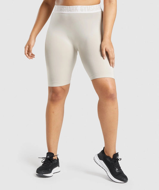 Fit Seamless Cycling Shorts - Baige