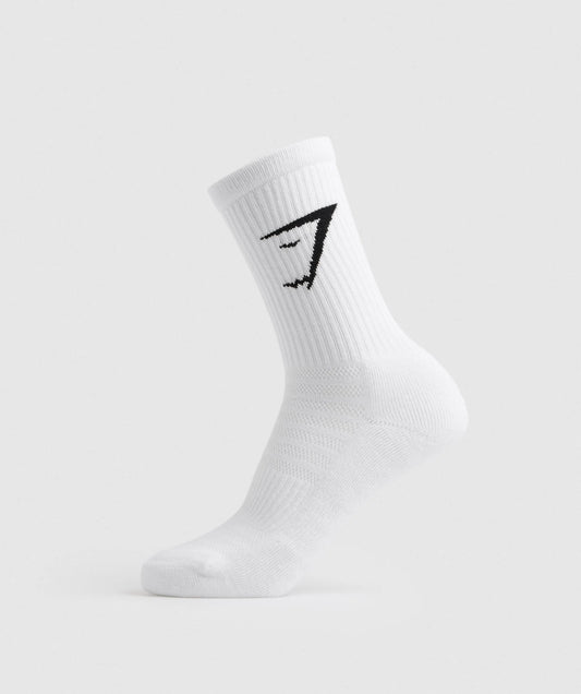 Gymshark Crew Socks 1unidad - Blanco