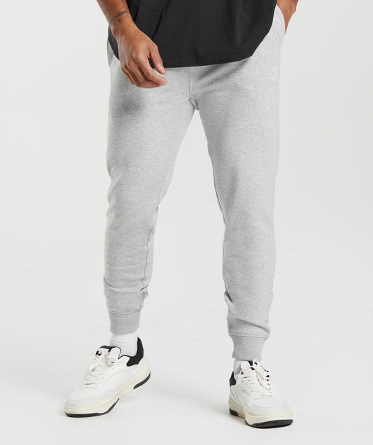 Crest Joggers - Light Grey Marl