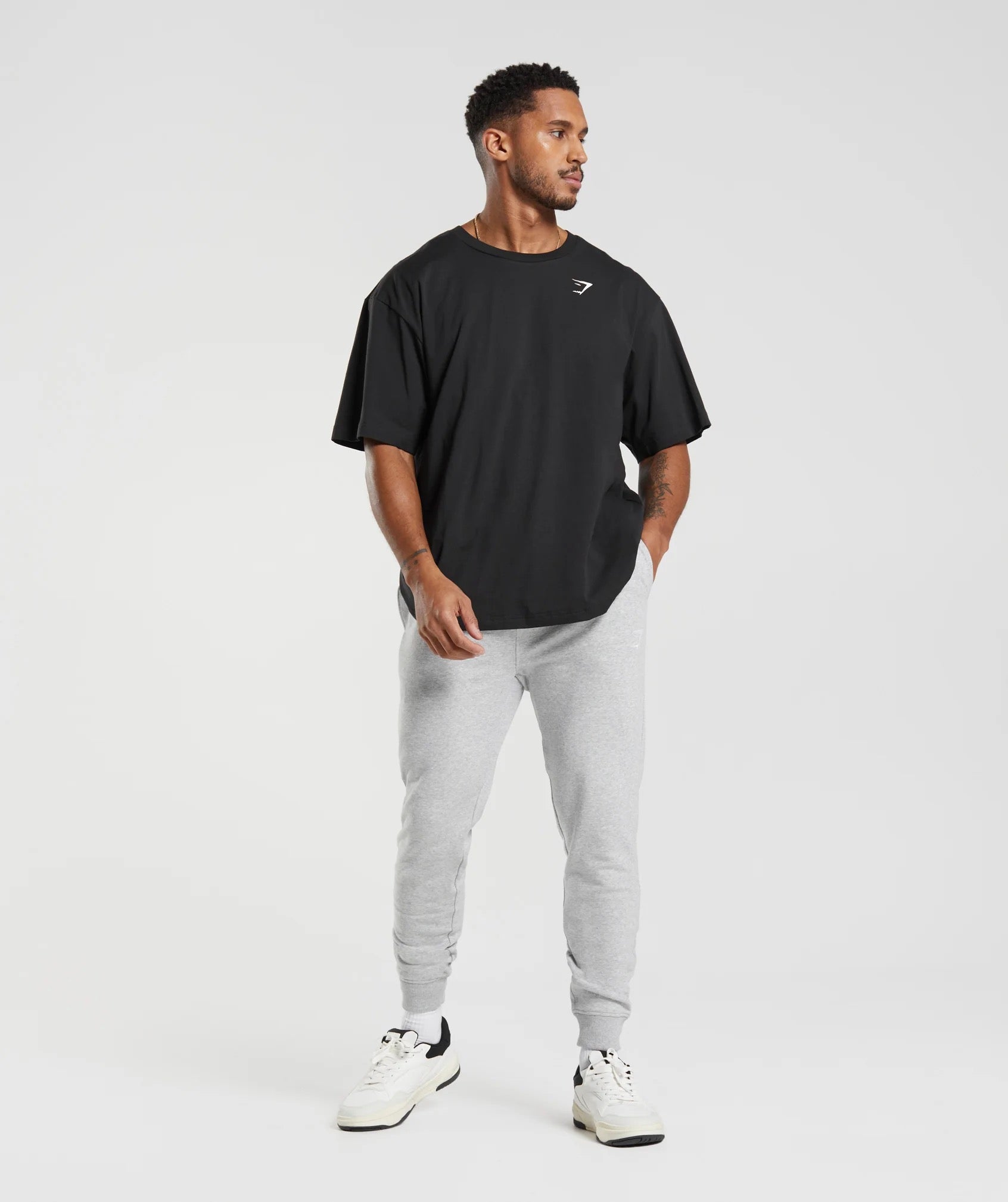 Crest Joggers - Light Grey Marl