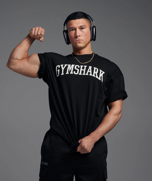 Collegiate T-Shirt Gymshark , Black